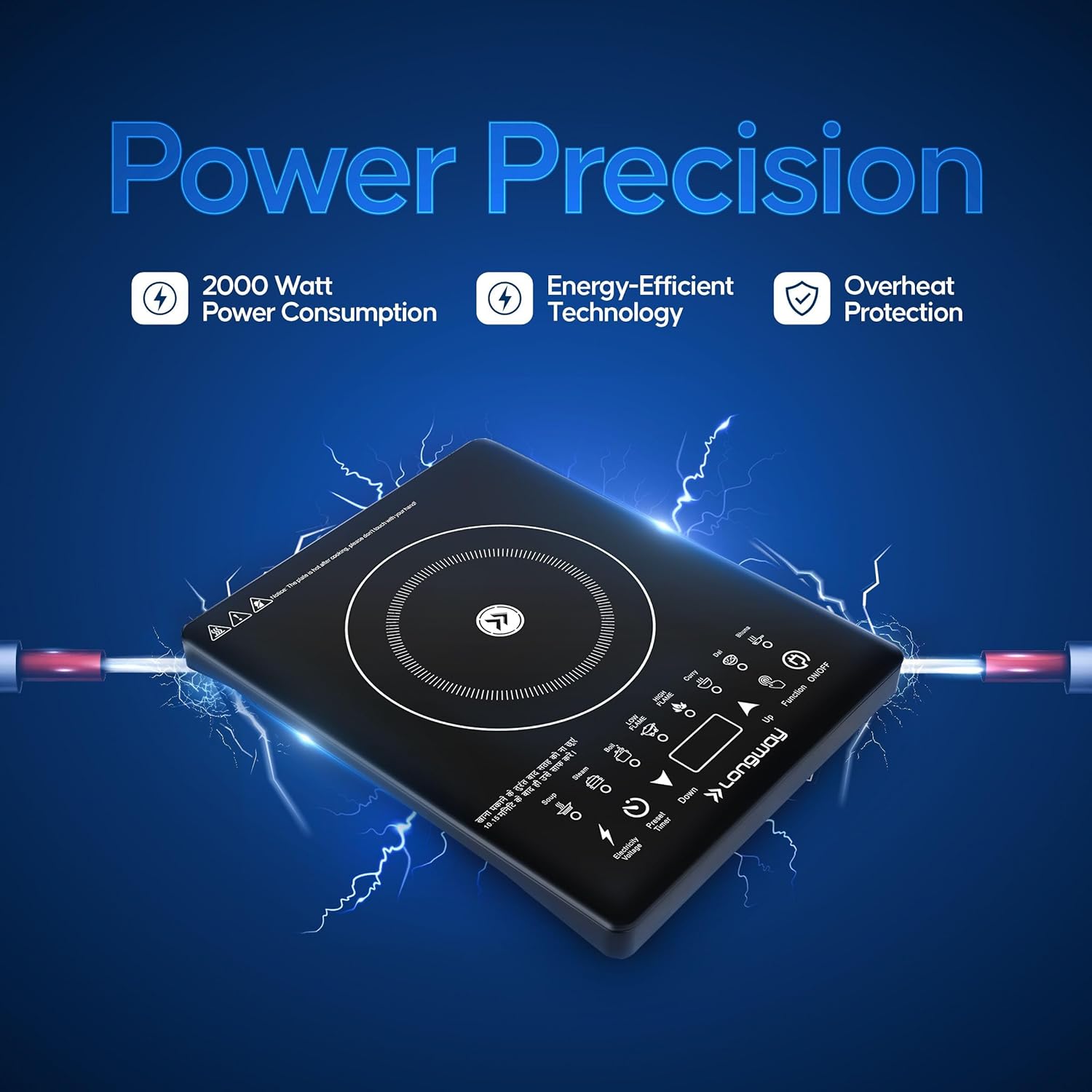 Longway Touchcook IC 2000 Watt Induction Cooktop